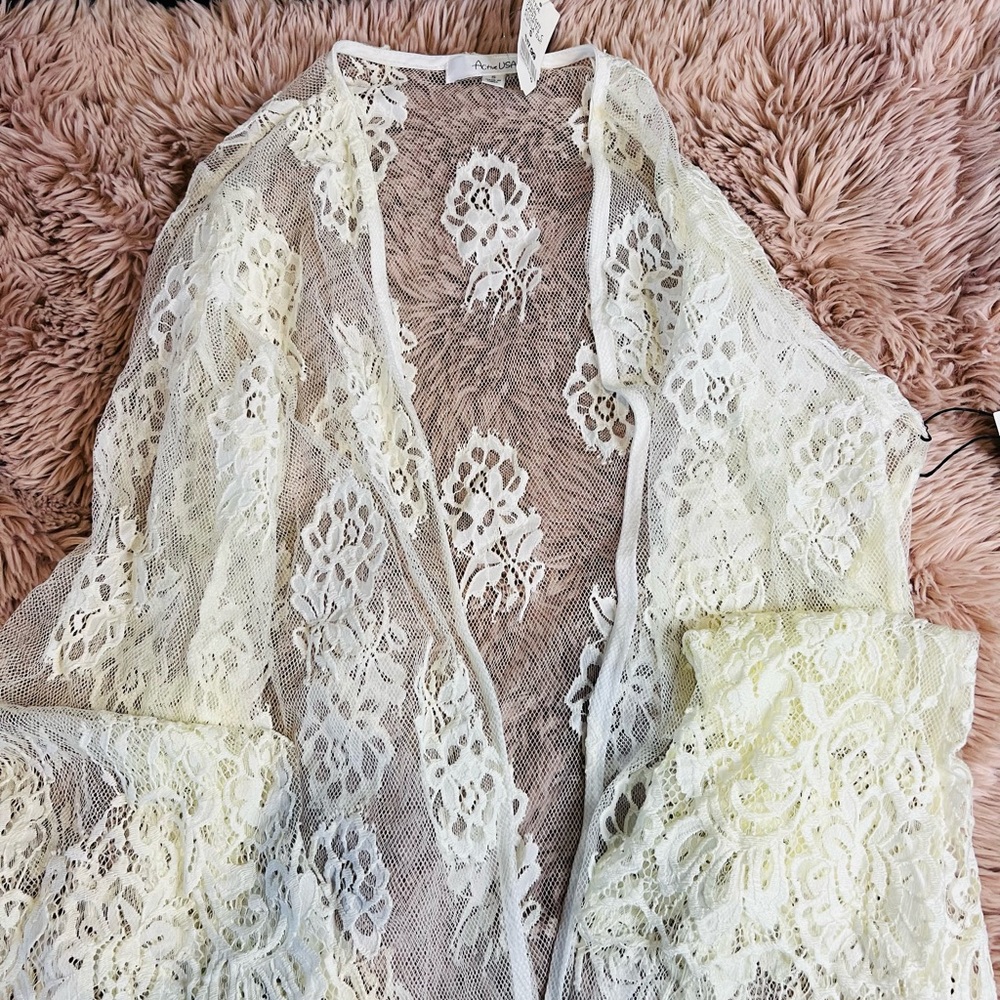 Swimsuit/lingerie cover up, can be worn as a Cardigan